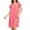 Watermelon Red-U, variant on Puntoco Satin Nightgowns for Women Silk Nightgown Pleated Loose Night Shirts Short Sleeve Sleep Shirts
