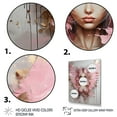 thumbnail image 3 of Designart "Angelic Portrait Gold and Pink" Fashion Canvas Wall Art - Glam Gold Woman Bedroom Canvas Wall Art, 3 of 6