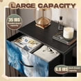 thumbnail image 2 of Dresser for Bedroom with 4 Storage Drawers Blue Agate Crystal Geode Ice Like Quartz Formation Chest of Drawers Steel Framed Fabric Closet Organizers for Dorm Nightstand Bedside Table Furniture, 2 of 8