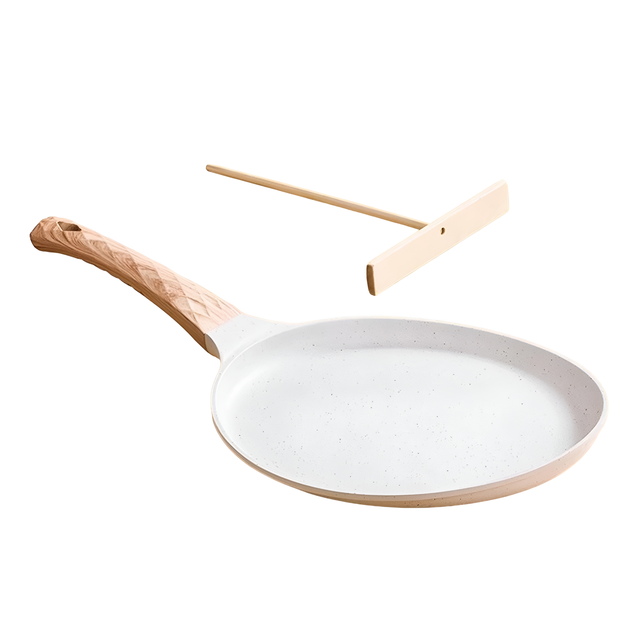 ACDANC Nonstick Crepe Pan Tortilla Maker Pan Portable Tawa Griddle Round Dosa Pan with Spreader for Kitchen Tool Cooktop 7inch