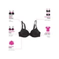 thumbnail image 5 of Maidenform One Fab Fit Everyday Modern Demi Underwire Bra Flash Floral Print/Black 38C Women's, 5 of 9