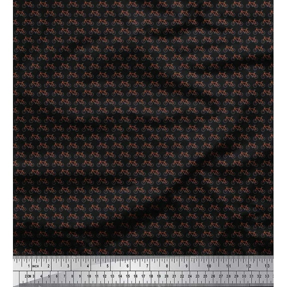 Soimoi Cotton Duck Fabric Bicycle Shirting Print Fabric by The Yard 42 Inch Wide