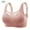 Pink, variant on Women Bras Bralette Large Bust Bra Large And Thin Ring With Side Folding And Fading Full Cup Bra