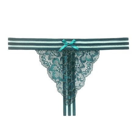 

TAIAOJING 6 Pack Women s Underwear Briefs Lingerie G String Panties Lace Tassel Pearl Pendant Underwear Crotchless Pants T Back Underpants