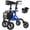 Deep Blue, variant on MAXWALK All-Terrain Rollator Walker for Seniors, 10" Rubber Wheels Foldable Walker with Padded Seat, Height Adjustable Mobility Walking Aid, Beige