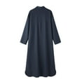 thumbnail image 5 of SZXZYGS Robes d'Été pour Femmes pour Vacances à l'Île pour Femme Grande Taille Style Unisexe à la Mode Manches Longues Col Rabattu devant Ouvert Robe Maxi en Denim 2024, 5 of 5