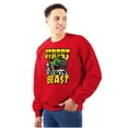 thumbnail image 3 of Cool Street Beast Cartoon Racecar Men's Crewneck Sweatshirt Brisco Brands S, 3 of 6