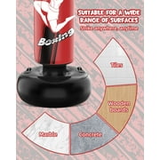 Punching Bag for Kids , 66 Inch Inflatable Freestanding Punching Bag for Teen, Boxing Bag with Boxing Gloves for Practicing MMA Karate Taekwondo and Relieve Pent Up Energy(Red)