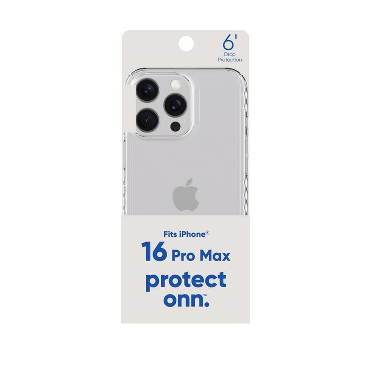 onn. Protective Gel Phone Case for iPhone 16 Pro Max - Clear onn. Protective Gel Phone Case for iPhone 16 Pro Max - Clear
