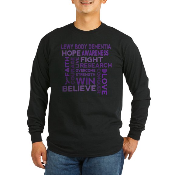 CafePress - Lewy Body Dementia Walk Long Sleeve T Shirt - Long Sleeve Dark T-Shirt