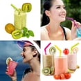 thumbnail image 5 of DABOOM Food Grade Reusable Flexible Silicone Drinking Straws Set With Cleaning Brushes, 5 of 8