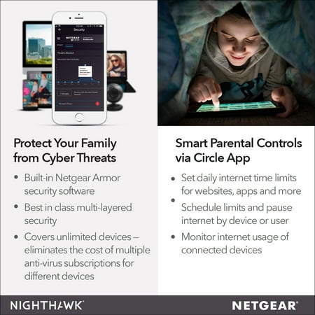 NETGEAR - Nighthawk AC2300 Dual-Band Wi-Fi 5 Router - Black
