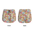 thumbnail image 3 of Fuzoiu Cartoon Owls 1 Print Women's Athletic Shorts, Double-Layer Running Shorts with Pocket,Women's Workout Shorts for Yoga, Gym, and Workouts-X-Large, 3 of 7