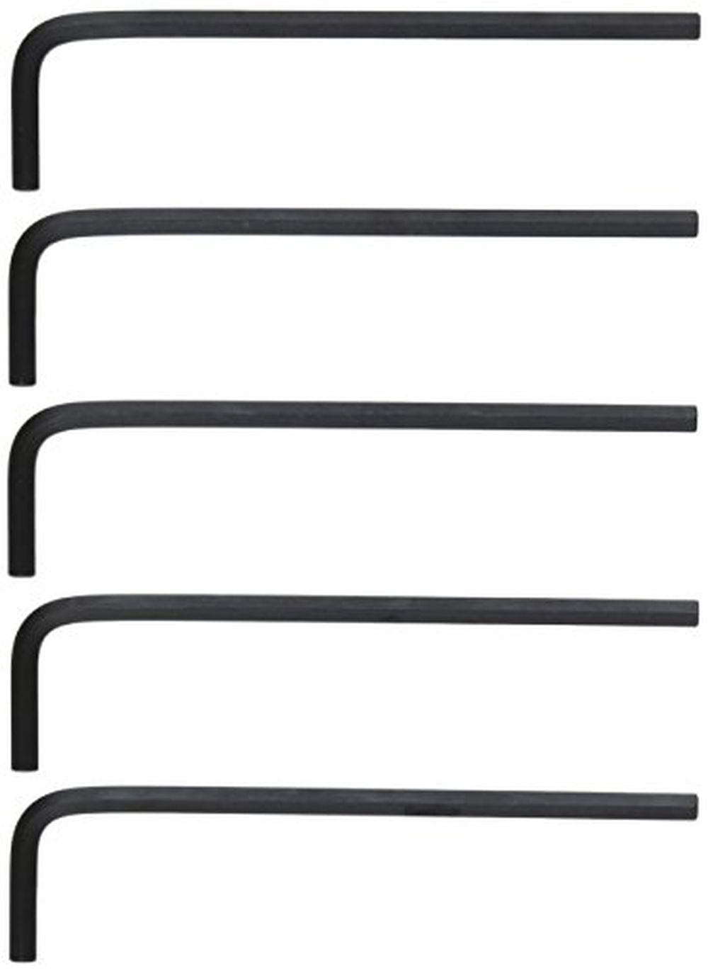 5pcs 5.0mm Tamper Resistant Hex (Allen) Long Arm L-Wrench, Protanium® High Torque Steel With Proguard™ Finish - Bondhus® USA