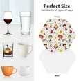 thumbnail image 4 of KLL Drink Coasters Set Hexagon of 4,PU Leather Absorbent Coasters Set Decorative Coffee Cup Coasters Housewarming Gift for Home Decor-Childrens Party, 4 of 5