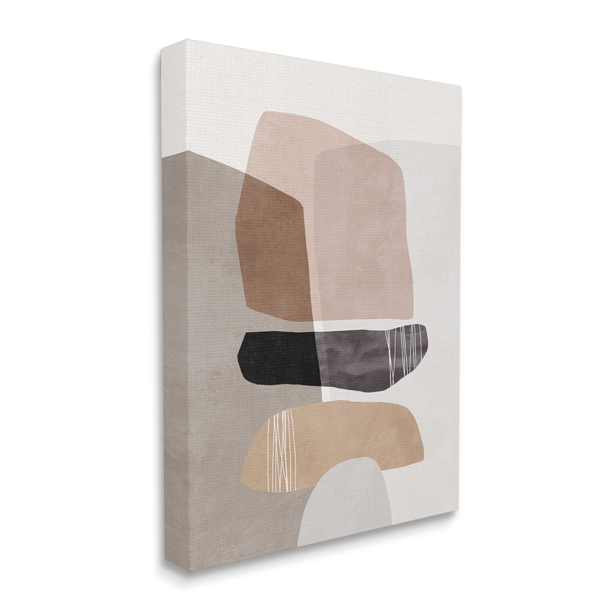 Stupell Industries Abstract Aztec Rock Stone Stack Sculpture Layered Forms,16 x 20, Design by Nina Blue