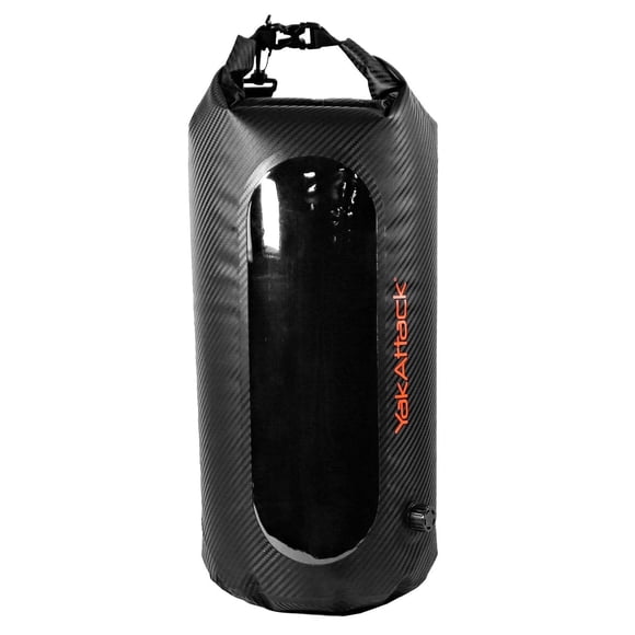 Bolsa Estanca YakAttack 20L con Cierre Enrollable Impermeable Carbono Negro