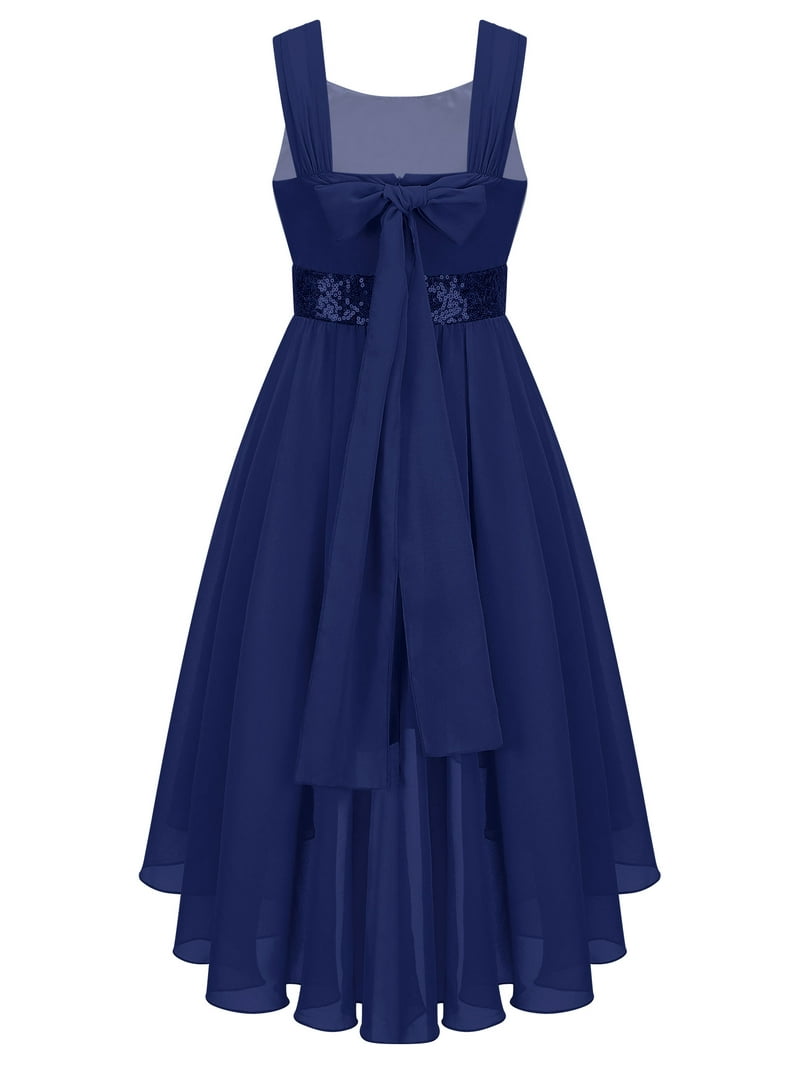HULIJA Kids Girl's Sequins High Low Dress Flower Girl Junior