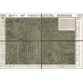 thumbnail image 1 of 24"x36" Gallery Poster, map of Fort Wayne, Indiana 1907, 1 of 1
