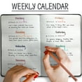 thumbnail image 3 of BK Undated Weekly/Monthly Planner 2022-2023 - Daily Planner Agenda & Personal Organizer to Increase Productivity, Academic Planner w/ Sticker Set. A5 (5.8 x 8.3) - Brown Hardcover, 3 of 6