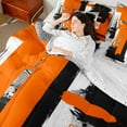thumbnail image 4 of Erosebridal Orange Abstract Splatter Ink Bedding Queen Size,Modern Geometric Geometry Comforter Sets with Sheets,Modern Abstract Art Bedding Sets Queen Size,Ultra Soft Room Decor Reversible,7pcs, 4 of 7