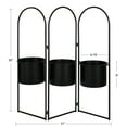 thumbnail image 5 of Kate and Laurel Gayla Modern Metal Arch Planter, 31 x 7.5 x 30, Black, Arched 3-Panel Indoor Freestanding Planter, 5 of 6