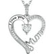 thumbnail image 1 of Joyería para el día de la madre, collar con colgante de corazón de plata 925, te amo, mamá, regalos de cumpleaños para mamá, joyas con piedras natales para mujer Sincero Electrónica, 1 of 5