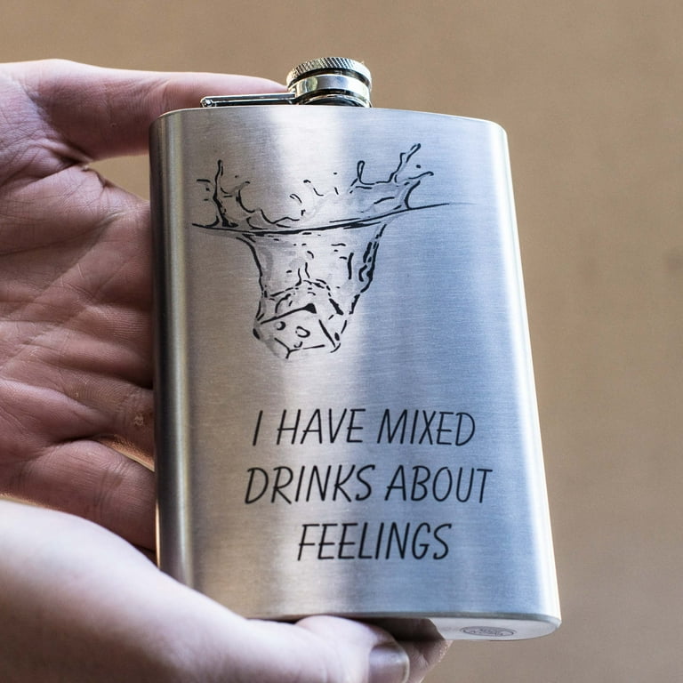 8oz I Geek Therefore I Am Stainless Steel Flask 8oz I Geek Therefore I Am Stainless Steel Flask