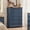 Blue, variant on LELELINKY 42" Farmhouse 5-Drawer Dresser, Rustic Wood Chest with Metal Handle for Bedroom, Living Room, Hallway, Brown