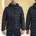 thumbnail image 4 of DJDLJWCJ Charging Heating Jacket for Men Zip Up Softshell Winter Warm Thicken Quilted Jacket USB Charging Heated Coats, Black L, 4 of 8
