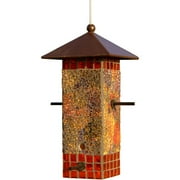 Better Homes and Gardens Glass Bird Feeder, Orange