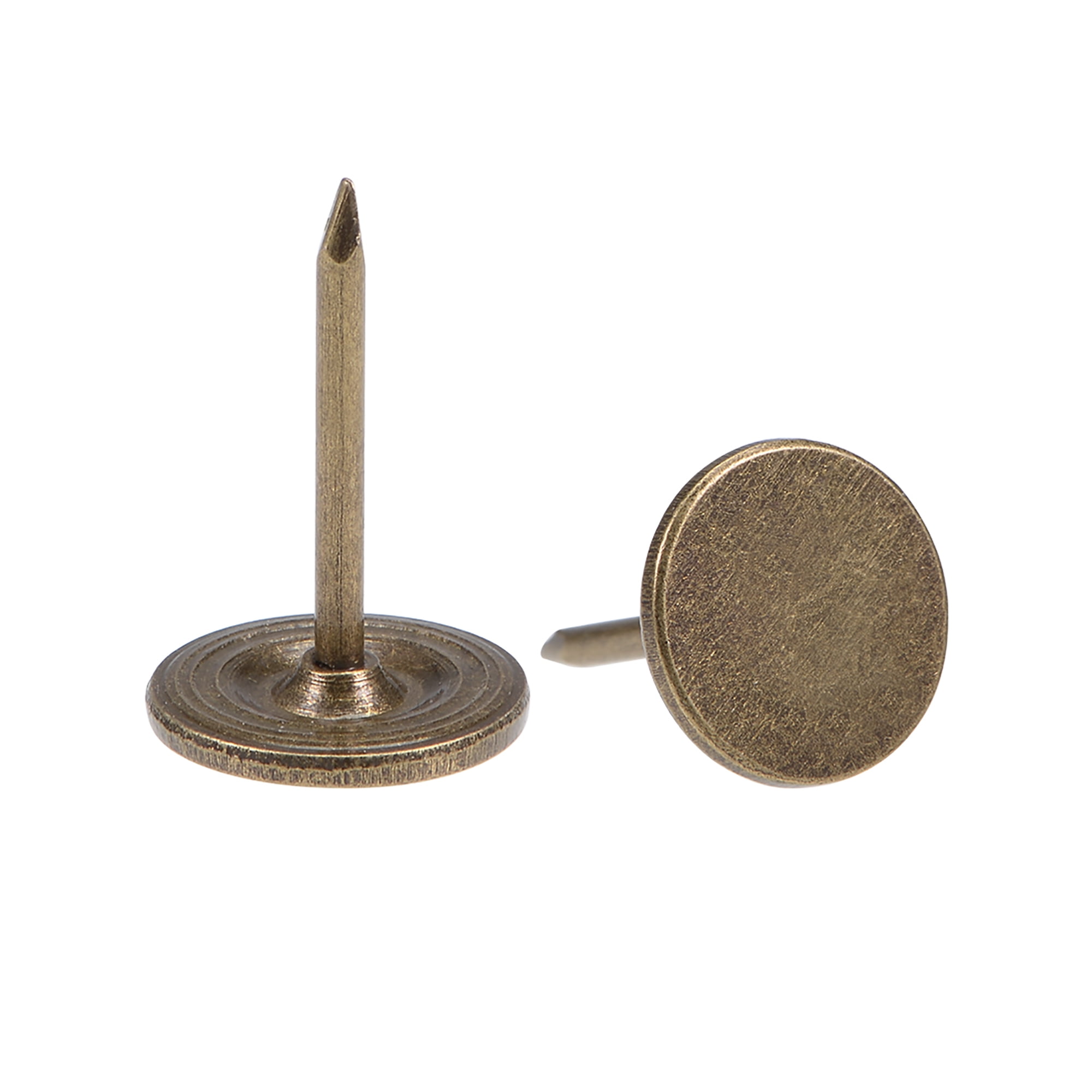 Upholstery Nails Tacks 11mmx17mm Flat Head Furniture Nails Bronze Tone 100Pcs