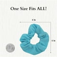 thumbnail image 4 of Motique Accessories Set of 2 Solid Hair Scrunchies for Adult Women (Sky Blue) Pony Scrunchy, 4 of 5