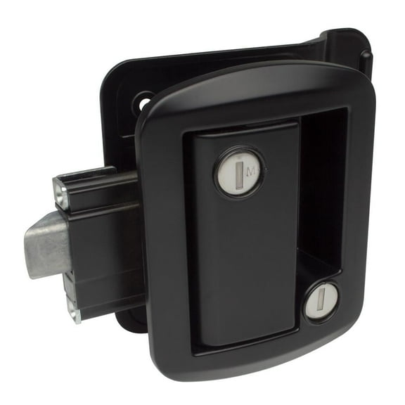 Global Link Classic Pro Travel Trailer Entrance Lock, Black Powder Coat