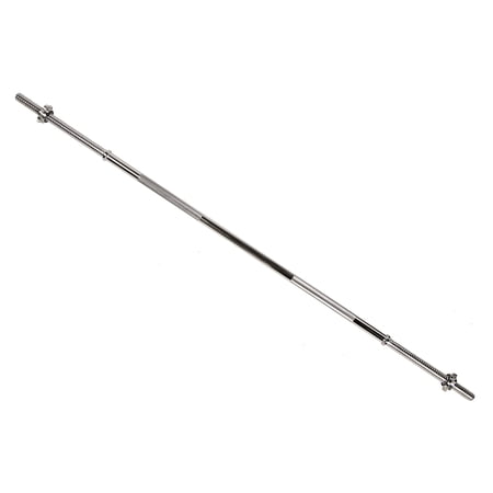 BalanceFrom 1-Inch Diameter Threaded Chrome Barbell with Lock Collars  60-Inch (250lb Capacity)
