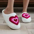 thumbnail image 5 of YM Valentines Day Slippers for Women,Mens House Slippers Rose Heart Love Couple Slippers Indoor Fluffy House Slippers for Women and Men Non- Fuzzy Flat Slides, 5 of 8