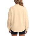 thumbnail image 6 of Womens Sweatshirt Pullover Lightweight Quarter Zip Collar Long Sleeved Loose No Hoodies Sweatshirt, 6 of 7