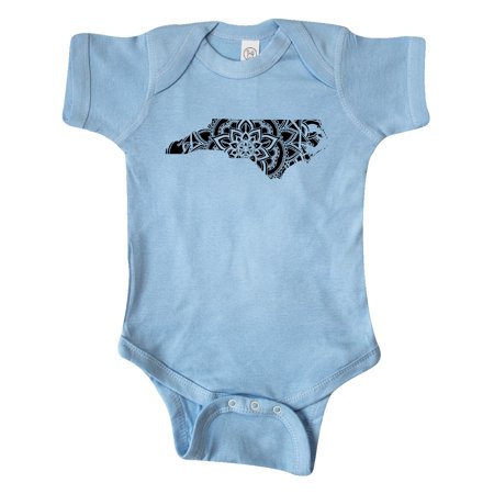 

Inktastic North Carolina Silhouette Mandala Gift Baby Boy or Baby Girl Bodysuit