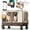 Beige Brown, variant on ManyFun Pet Trolley Case for Cat Dogs Foldable Pets Soft Sided Carriers with Four Wheels Cats Rolling Carrier Telescopic Handle and Shoulder Strap (Beige Green)