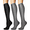 Black Gray, variant on 3 Pairs Medical Sport Compression Socks - 15-20mmhg Graduated Knee-High Support for Men & Women, Ideal for Soccer, Running, and Nurses