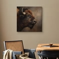 thumbnail image 4 of Canvas Print Buffalo Wall Art Vintage Animal Decorative for Living Room Bedroom - 12x12, 4 of 8