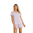 thumbnail image 1 of RH Womens Pajama Set Printed Short Sleeve Sleepwear Pjs Sets Top and Shorts (S-XXL) RHW4055, 1 of 4