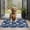 Blue Pioneer Flower, variant on Blue Striped Geometric Pattern Door Rugs,Washable Non Slip Door Mats Indoor,Decorative Door Mats,Entry Mat Indoor for Entrance,Bedroom,Kitchen,Bathroom,17"x30"