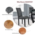 thumbnail image 4 of JESONVID Set of 6 Parsons Dining Chairs PU Leather Living Room Chair Upholstered Modern Kitchen Armless Side Chair with Solid Wood Legs Nail-Head Trim Surrounding-Grey, 4 of 7