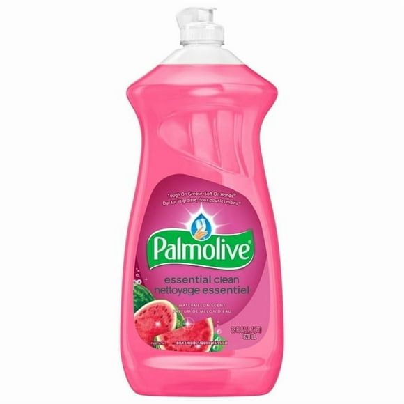 Palmolive Essential Clean Savon à Vaisselle Liquide, Détergent à Vaisselle Parfum Melon D\'eau, Bouteille de 828 ml, Palmolive Melon D\'eau 828 ml