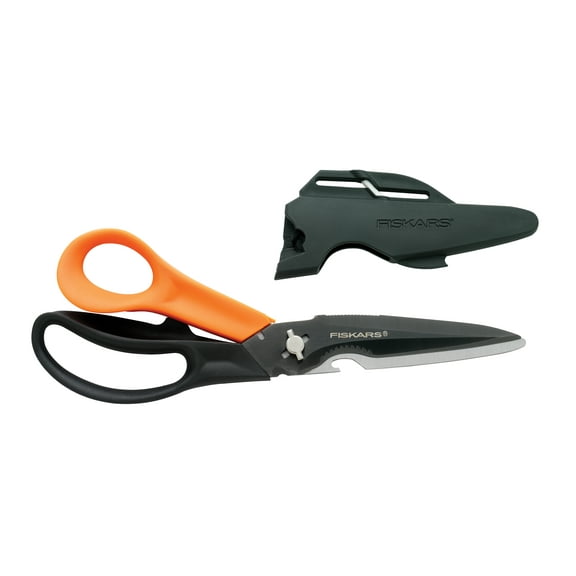 Fiskars Multipurpose Straight Blade Garden Shears, Black and Orange