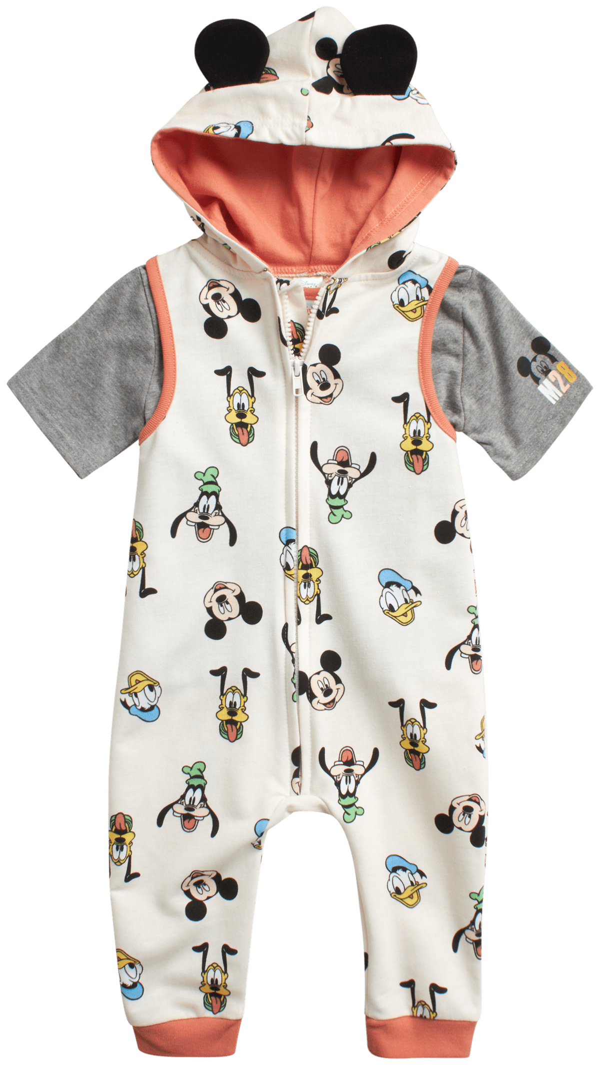 Disney Baby Boys’ Mickey Mouse Romper 2 Piece Sleeveless Coveralls
