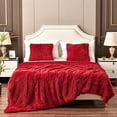 thumbnail image 2 of Red King Faux Fur Blanket,2 Layers,90"x104",Without Pillows Big Soft Plush Fuzzy Large Warm Fluffy Blanket for Bed, 2 of 6