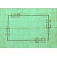 thumbnail image 1 of Ahgly Company Indoor Rectangle Solid Turquoise Blue Modern Area Rugs, 7' x 9', 1 of 4