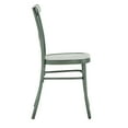thumbnail image 5 of Weston Home Perry X-Back Metal Dining Chairs, Set of Two, Antique Sage, 5 of 9